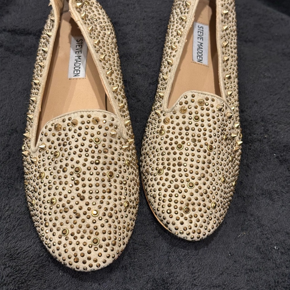 Steve Madden Graanite Studded Flats Size 10